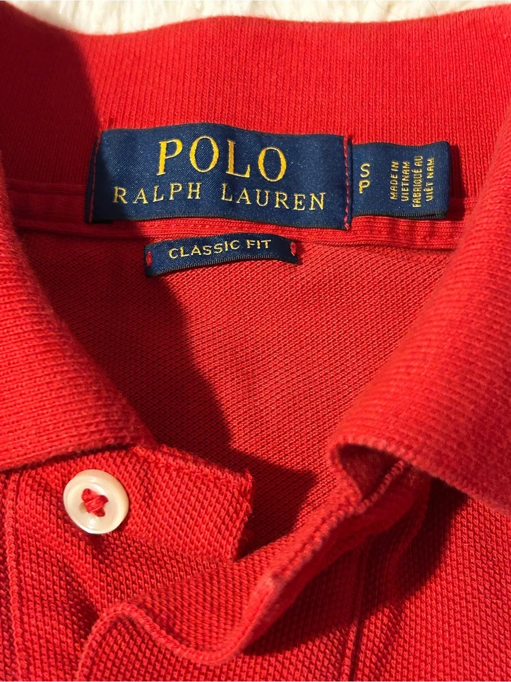 Ralph Lauren Red Polo Shirt with Navy Pony